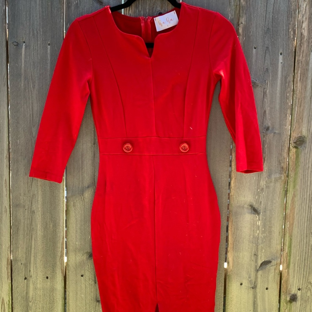 Stunning Form Fitted Red Dress